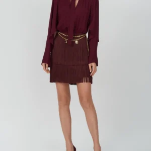 Γυναικείο φόρεμα elisabetta franchi Μπορντό