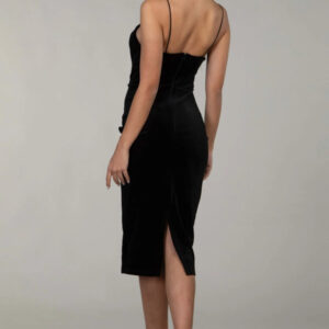 Φόρεμα μαύρο βελούδο