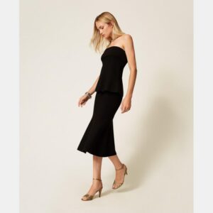 TWINSET Φούστα midi ελαστική πλεκτή 252TP3412