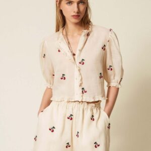 Twinset Γυναικείο Σορτς Ramie 261TT2421