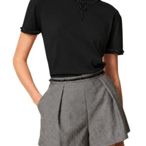 Twinset Γυναικεία Μπλούζα T-Shirt With Trimming And Bow