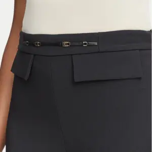 Elisabetta Franchi Παντελόνι υφασμάτινο Μαύρο Slim Fit